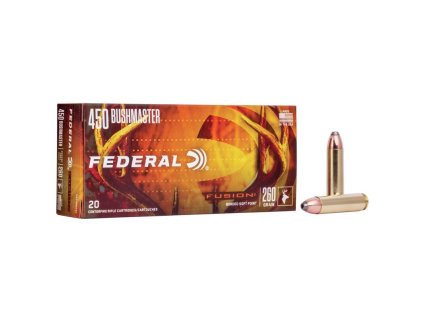 Náboj kulový Federal, Fusion, .450 Bushmaster, 300GR (19,4g), Bonded Soft Point
