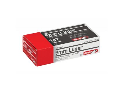 Náboj kulový Aguila, SUBSONIC, 9mm Luger, 147GR (9,5g), FMJ Flat Point, 1E097719