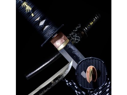 5004 japanese tanto take clay tempered t 10 steel choji hamon