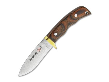 Japonský lovecký nůž Kanetsune Subaru VG-10 Drop Point, mahagonová rukojeť