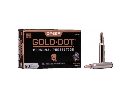Náboj kulový Speer, Personal Protection, .223 Rem, 62GR (4,0g), Gold Dot