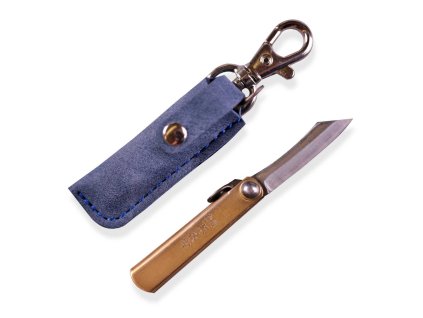 japonský nůž HIGONOKAMI mini s modrým pouzdrem PO-003B