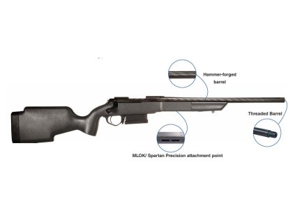 Kulovnice opak. Rossi, Model: Expedition, Ráže: 6,5mm CRM, hl.: 508mm, černá