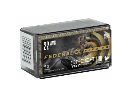 Náboj kulový Federal, V-Shok, .22WMR, 30GR (1,9g), Speer TNT JHP