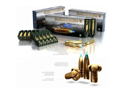 Náboj kulový Sellier&Bellot, eXergy Blue, 6,5 Creedmoor, 120GR/7, 8g, TXRG