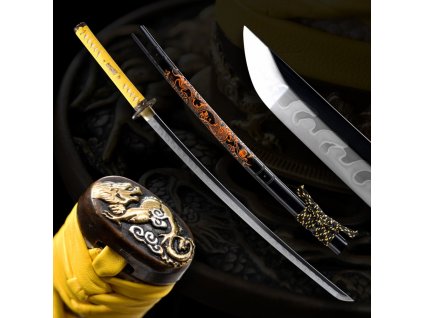 5046 kiiroi japanese sword t 10 steel yokote choji hamon