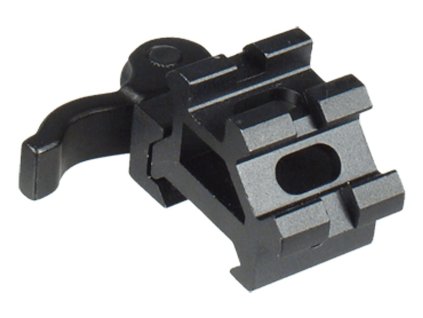 Úhlová montáž UTG, pro Weaver/Picatinny, 45°, zdvojená, 1 zářez, rychlupínací, černá