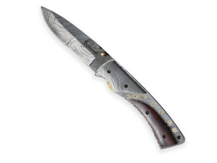 Myslivecký damaškový nůž Dellinger Damask Star, Snakewood