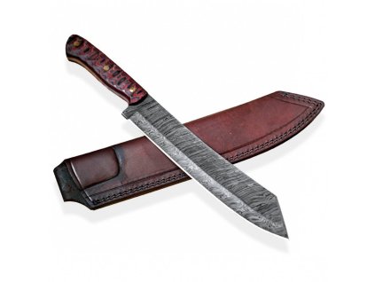 Ručně kovaná damašková mačeta Dellinger Schatten pro outdoor a bushcraft