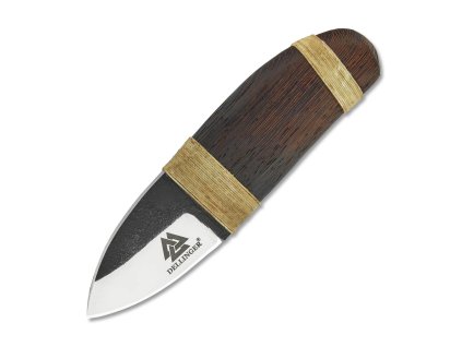Lovecký nůž tvaru pazourku Dellinger Ötzi ocel D2, dřevo Wenge, s pouzdrem