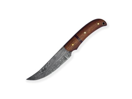 Myslivecký damaškový nůž Dellinger Damask Skinner Mahagony pro outdoor a bushcraft