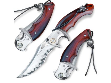 Zavírací lovecký nůž Dellinger Spett Japan SKD11 Steel, rukoeť ze dřeva Ironwood