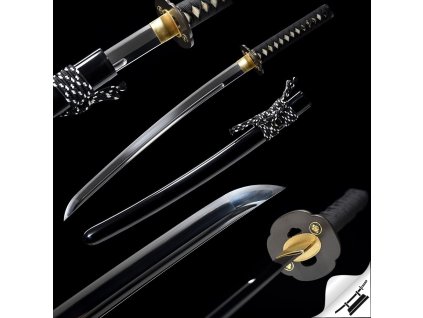 5094 rakku japanese wakizashi t 10 steel yokote suguha hamon