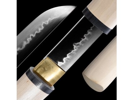 4992 shirasaya hirazuki japanese sword t 10 steel real choji hamon
