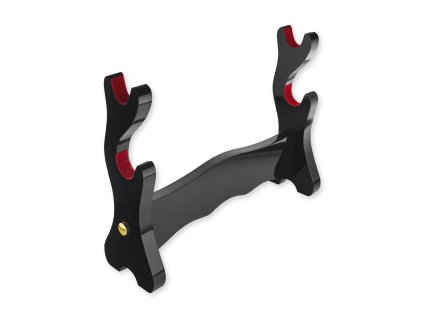 Dvoupatrový stojan na meč katana a wakizashi – černý lesk