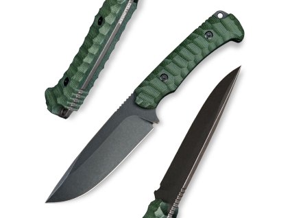 Odolný outdoorový nůž Dellinger Protector Field s černou čepelí a kydexovým pouzdrem.