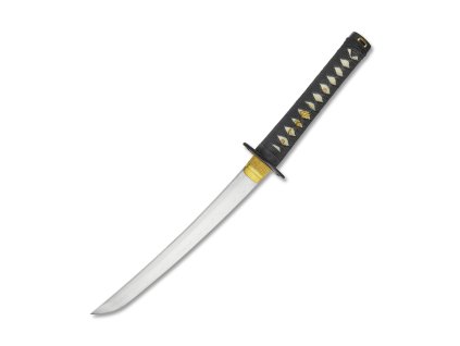 Replika japonské dýky tanto Enoki Black 0,99 Shaku, uhlíková ocel AISI 1095, reálný hamon Choji, Yokote aa