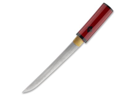Dekorativní replika samurajské dýky tanto Omanko Shira Saya 0,70 Shaku, překládaná ocel AISI 1045, reálný hamon Choji