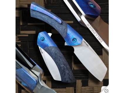 Luxusní EDC nástroj Dellinger Melting Rain s čepelí tanto a rukojetí z timascu