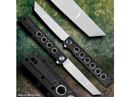 Zavírací nůž tanto Dellinger Kuzan Silver Titanium Flipper CPM 20CV