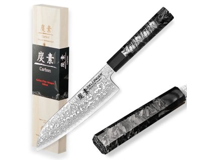 nůž Santoku 7,5 185 mm Dellinger Carbon Fiber Octagon 6