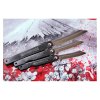 Japonský nůž Higonokami "M" – černá mosaz, ocel SK-5, ideální pro bushcraft f