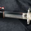 Funkční replika samurajského meče katana Arashinoumi 2,34 Shaku, skládaná uhlíková ocel AISI 1075, reálný hamon Choji, diamonf shaped Yokote l