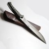 Damašková mačeta Dellinger Overland – rukojeť Micarta, pro outdoor c