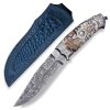 Sběratelský nůž Dellinger Evil Spider s rukojetí z mamutího klu a čepelí z laminované oceli.