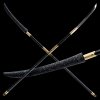 Detailní umělecká replika Naginata SHERU s čepelí z oceli T-10 a zdobeným pouzdrem. b