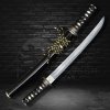 Replika wakizashi Tsunami Silver s čepelí z oceli T-10, reálným hamonem a matnou kropenatou pochvou. b