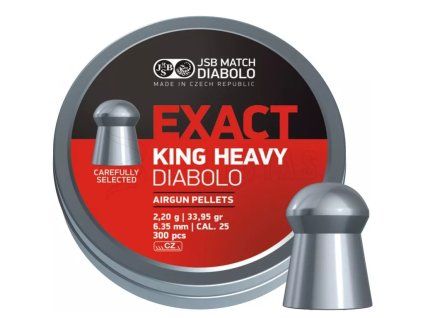 Diabolo JSB Exact King Heavy 6,35mm, 300 ks