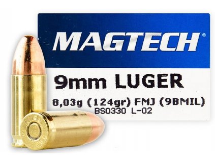 Náboj Magtech 9 mm Luger FMJ 8,03 g