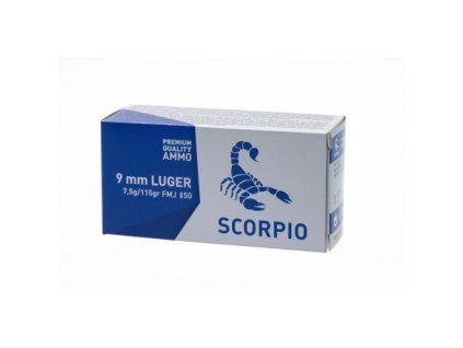 scorpio 9mm luger 124gr fmj