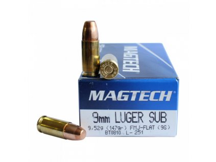 Náboj Magtech 9 mm Luger FMJ Subsonic 9,52 g