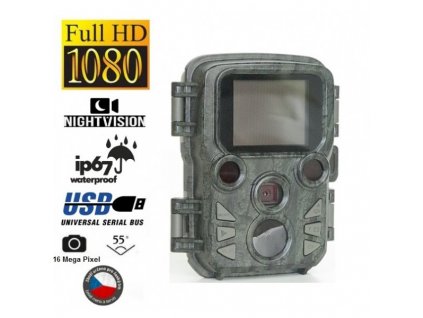 BUNATY MINI FULL HD fotopast - PLUS 16GB SD KARTA + POLOHOVACÍ KLOUB + ZÁKLADNÍ SADA BATERIÍ