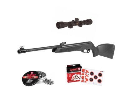 VZDUCHOVKA GAMO BLACK BEAR 4,5mm SET + puškohled 4x32, terče a diabolky