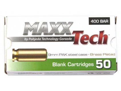 Startovací náboje 9mm pistole 50ks MAXX Tech