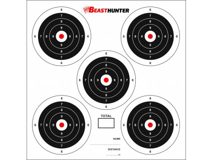 Terče BeastHunter 14x14cm 5-target bal. 100ks