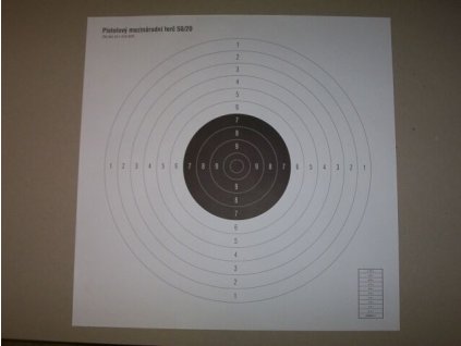 Terč pistolový 50/20