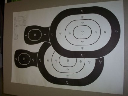 Oválný terč překrytý (+-)