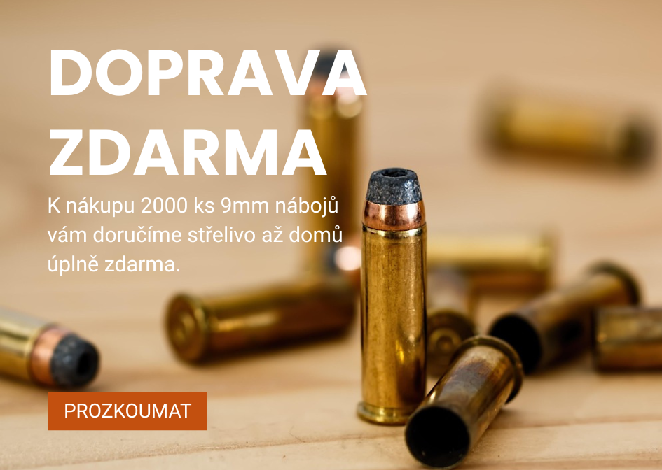 Doprava zdarma na střelivo a náboje