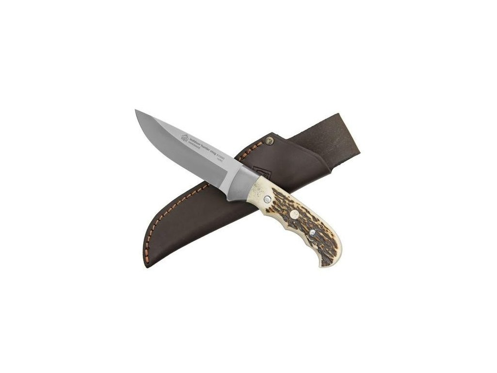 Lovecký pevný nůž Puma, Hunter Stag, čepel 10,6cm, celková délka 22,1cm,váha 266g, paroh