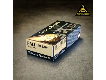 40 S&W FMJ 11,7g 180grs Náboj S&B, pistolové střelivo Sellier & Bellot (množství 1ks)