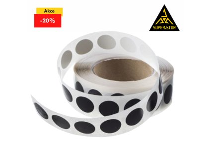 441 1 zaslepky na terc role 2000 ks prumer 19mm cerne nalepky