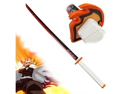 Měkčená Nichirin Katana "KYOJURO RENGOKU" - Demon Slayer