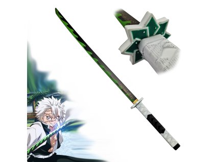 Měkčená Nichirin Katana "SHINAZUGAWA SANEMI" - Demon Slayer