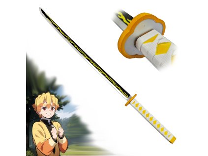 Měkčená Nichirin  Katana "ZENITSU AGATSUMA" - Demon Slayer