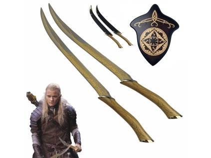 Výstavní replika Legolas dýk "FIGHTING KNIVES OF LEGOLAS" - Pán Prstenů