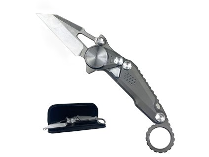 Prémiový zavírací karambit "SILVER NEXUS" s pouzdrem
